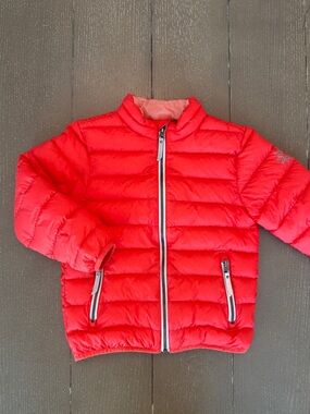 Hanna Andersson Toddler Boys Red Puffer Down Jacket/Winter Coat • Size: 5 (110)